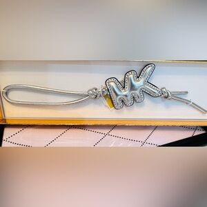 Michael Kors Silver MK Logo Purse / Luggage Charm